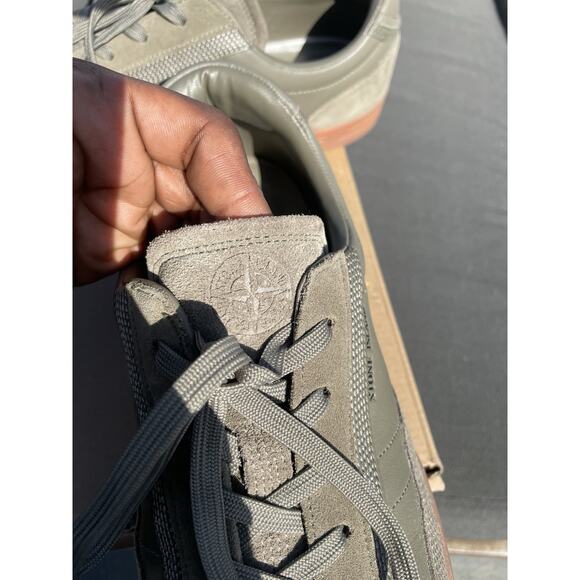 NEW STONE ISLAND SHOES MODEL 101 MILITARY TRAINER GREEN SNEAKERS | Size 13 main image 6